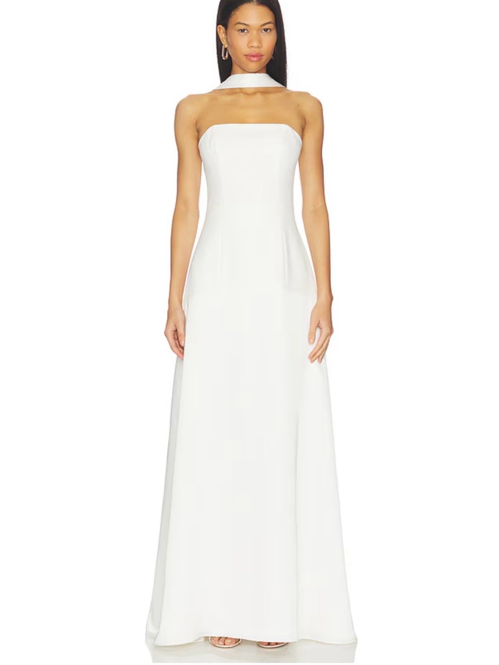 Elliatt White Strapless Choker Evening Gown